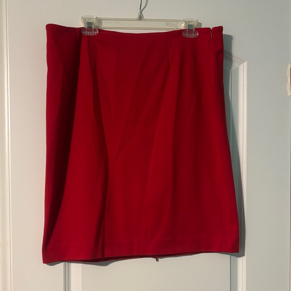 Anne Klein Festive Red Suit Skirt